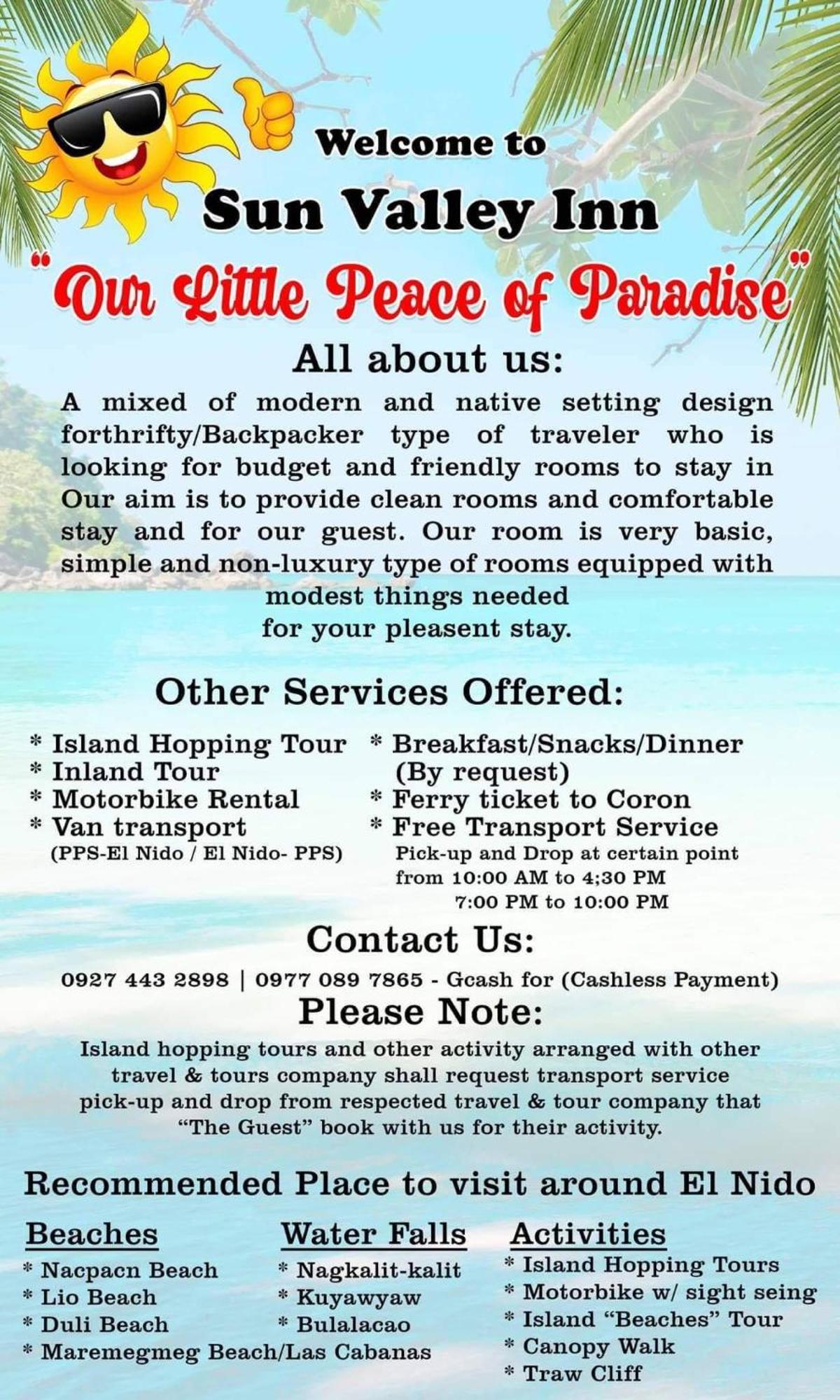 Sun Valley Backpackers Inn Ель-Нідо Екстер'єр фото